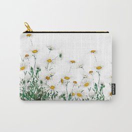 white Margaret daisy watercolor Carry-All Pouch
