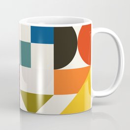 mid century retro shapes geometric Mug