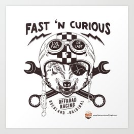 Fast 'n Curious Racing Fox Art Print