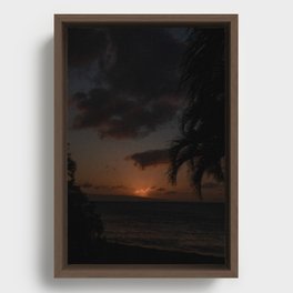 Hawaii Sunset Framed Canvas