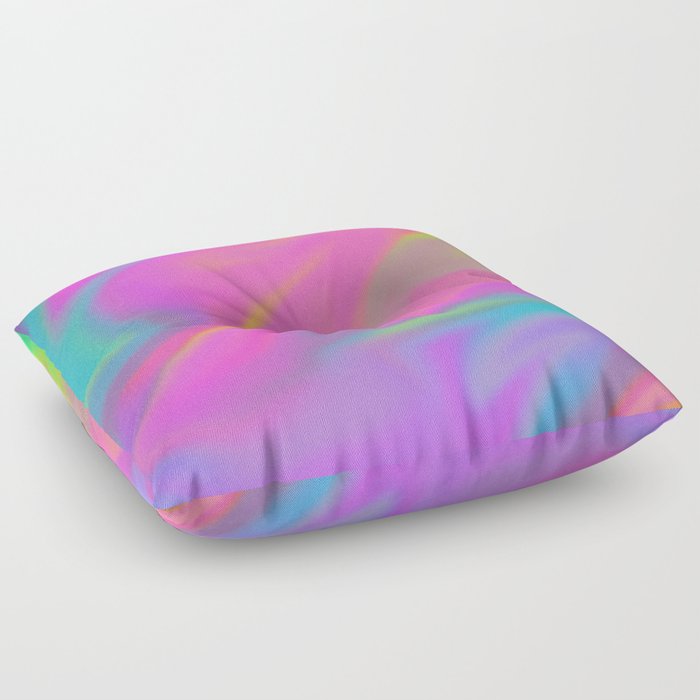 Abstract Rainbow Galaxy Retro 90s Floor Pillow