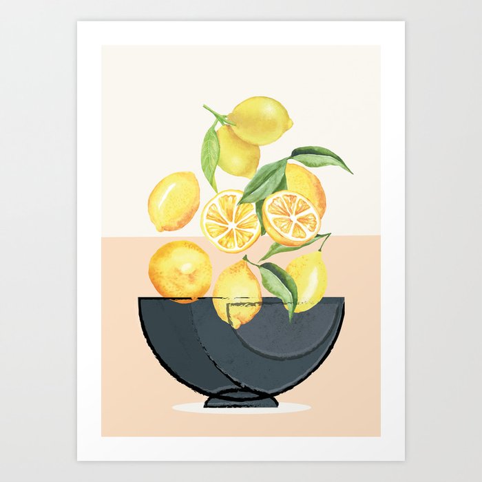 Lemon Pot Art Print