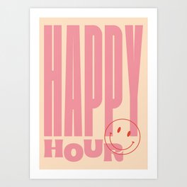 Happy Hour Pink Art Print