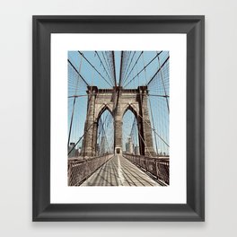 brooklyn bridge Framed Art Print