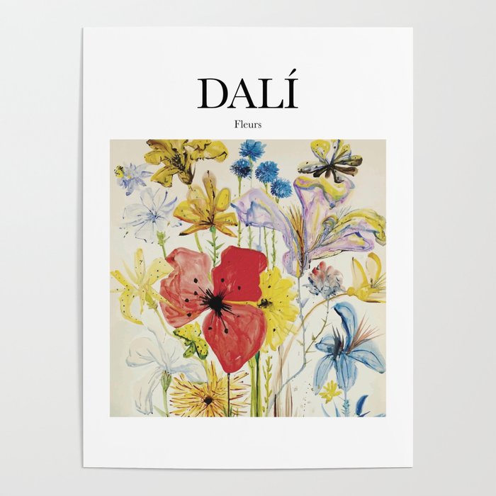 Dalí - Fleurs Poster