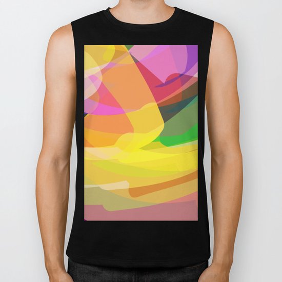 abstract print Biker Tank