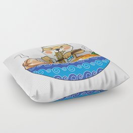 Kawaii Ramen Shiba Inu Noodle Chillin Bowl Floor Pillow