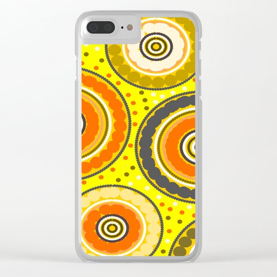 Beads and circles- aboriginal pattern Clear iPhone Case