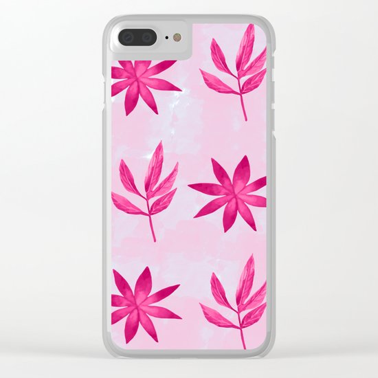 Colorful Leaves X Clear iPhone Case