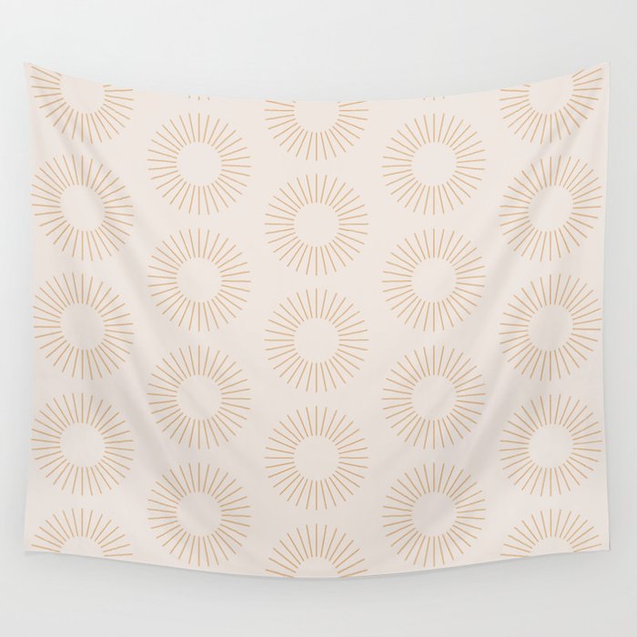 Minimalist Sunray Pattern XIV Wall Tapestry