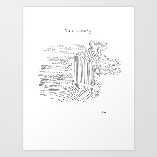 Falls in eternity Art Print