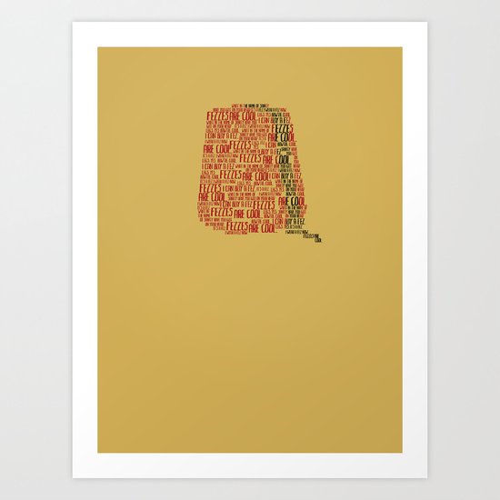Fezzes are cool (Doctor Who) Art Print