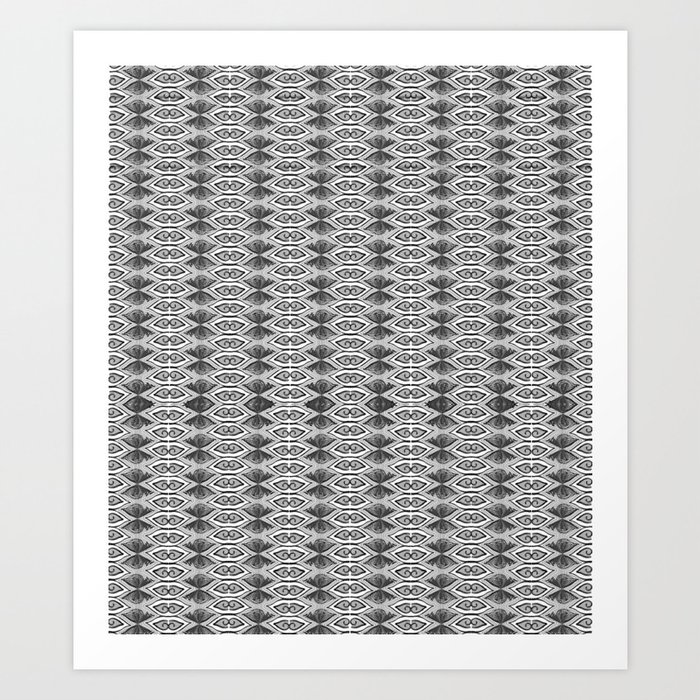 Picture of a hand-made sketch pattern #3 Art Print