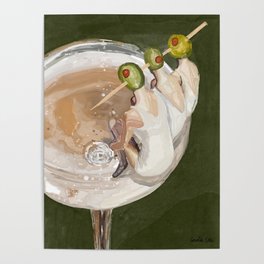 Poolside Martini Poster