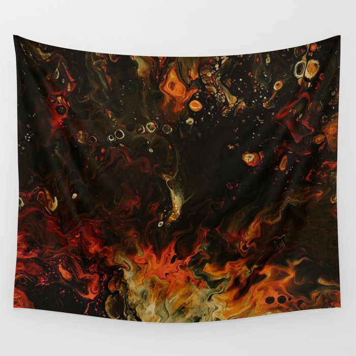 paint liquid spots stains abstraction Wall Tapestry