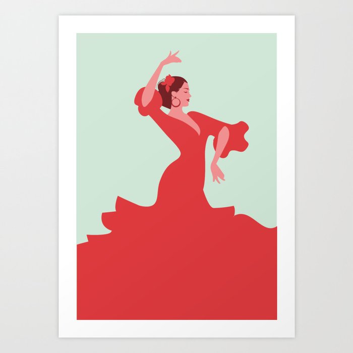 Spanish Flamenco Dancer I Art Print