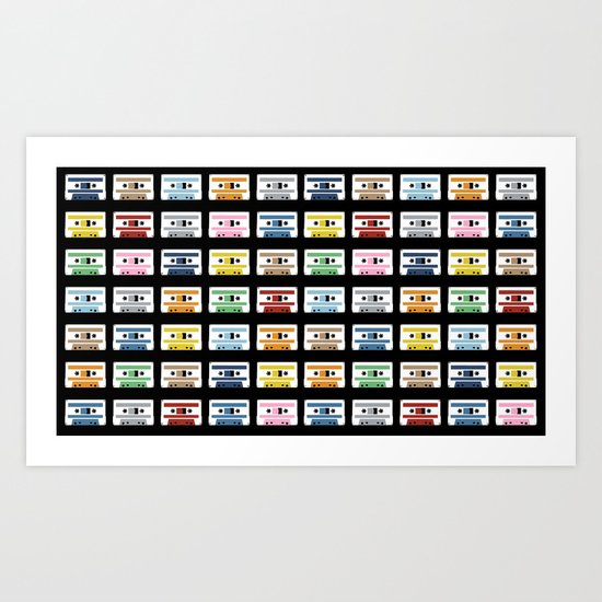 70 Rainbow Tapes Art Print