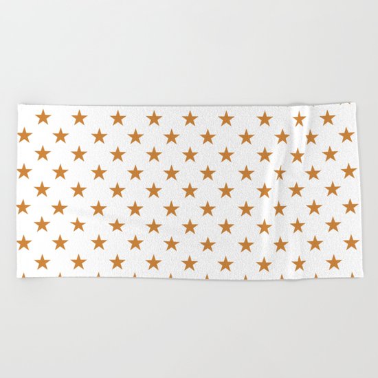 Stars (Bronze/White) Beach Towel