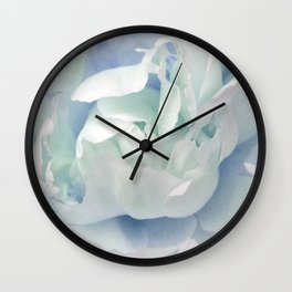 Peony in Blue White Wall Clock