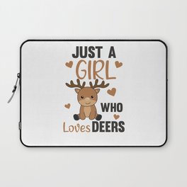 Just A Girl who Loves Deers - Sweet Deer Laptop Sleeve