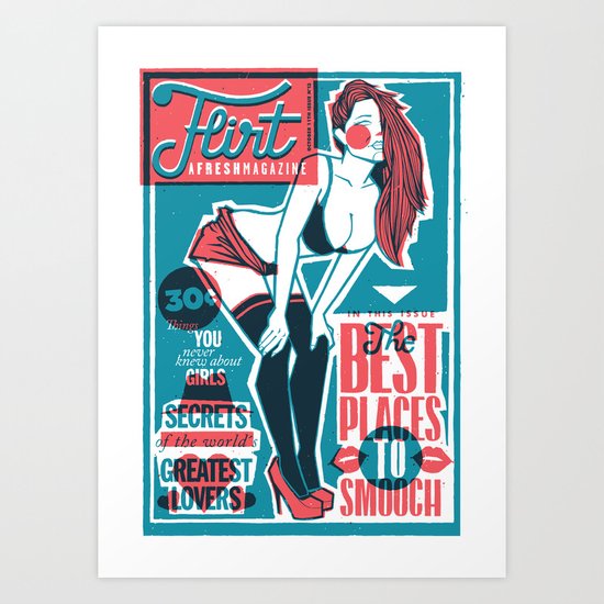 Flirt Art Print