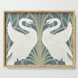Walter Crane Swans Rush and Iris Vintage Swan Design Serving Tray