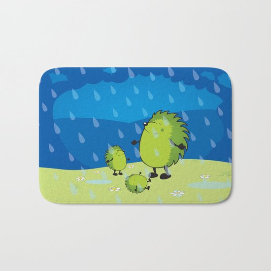 happy when it rains Bath Mat
