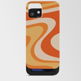 Tangerine Wave Machine - Retro Orange Abstract iPhone Card Case