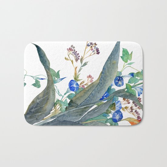 Feng shui flowers Bath Mat
