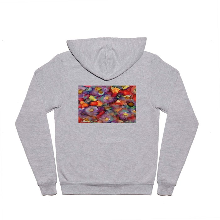 Alcohol Ink Flower Bouquet Hoody