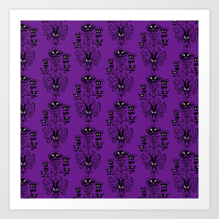 Creepy Wallpaper Art Print by 3 Years Later | Society6