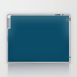 Dark Blue Gray Solid Color Pairs Pantone Moroccan Blue 19-4241 TCX Shades of Blue Hues Laptop Skin