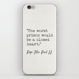 Pope John Paul II quote iPhone Skin