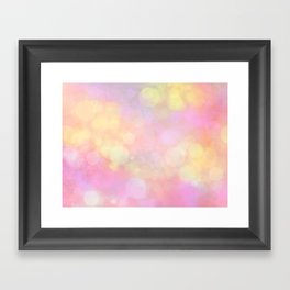 Morning rainbow and clouds Framed Art Print