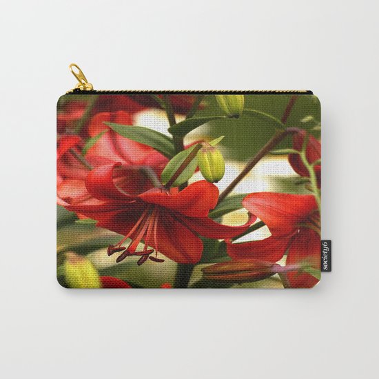 Red Lilies Carry-All Pouch