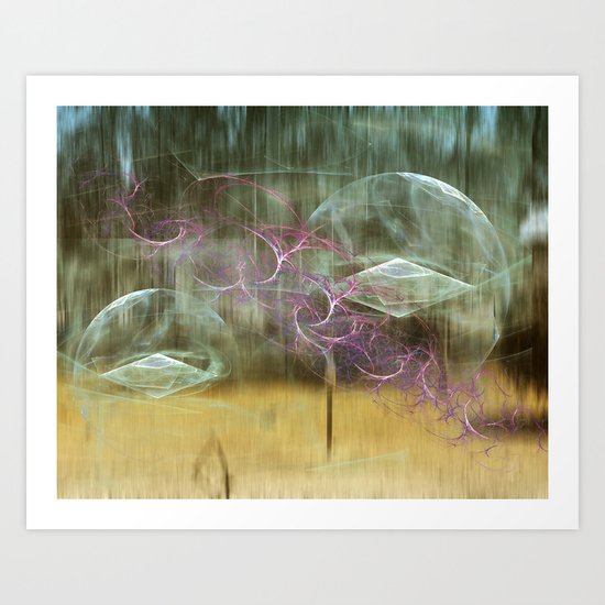 Laundry Line in Abstract Art Print