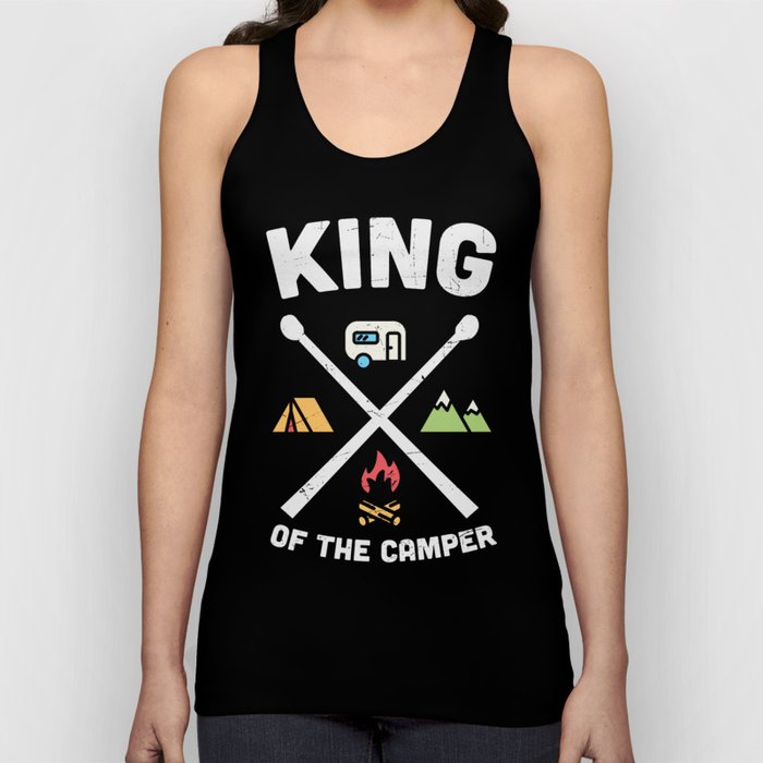 King Of The Camper Funny Camping Slogan Tank Top