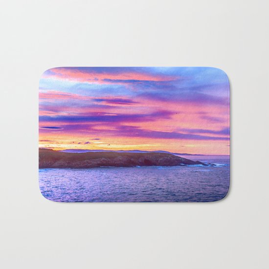Biscay Bay sunset Bath Mat