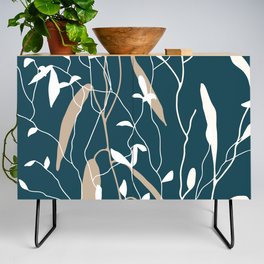 Meadow Grasses on Teal Credenza