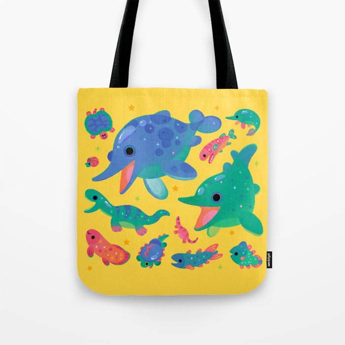 Triassic baby - yellow Tote Bag