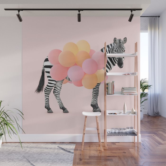 PARTY ZEBRA Wall Mural
