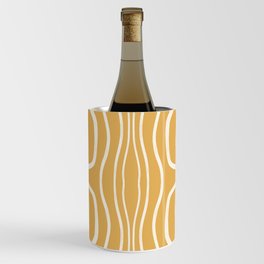 Abstract Yellow Line Pattern Wine Chiller
