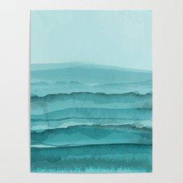 Watercolor Turquoise Sea Poster