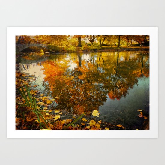 Reflection of the fall Art Print