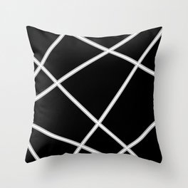 Abstract geometric pattern - gray, black and white. Throw Pillow