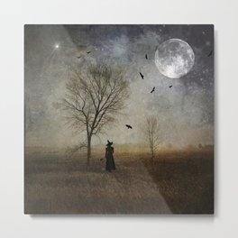 The Season of the Witch - halloween art witchy october samhain Metal Print