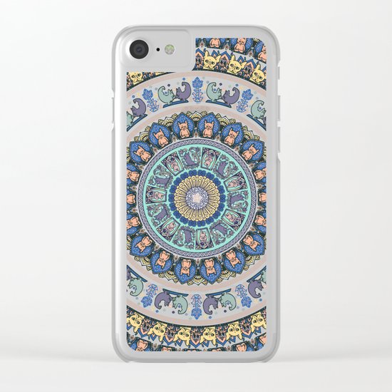 Frenchie Yoga Medallion Clear iPhone Case