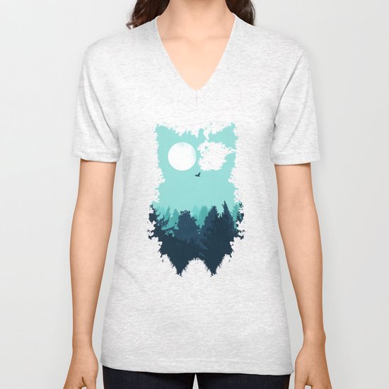 Winter Owl Unisex V-Neck
