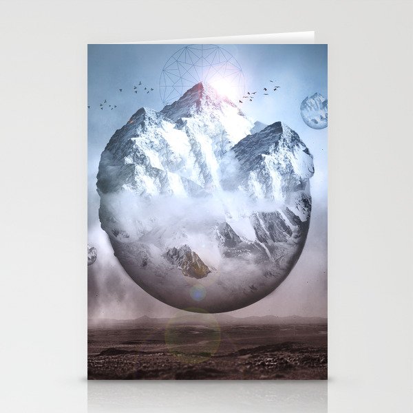 Surreal Mountain Print  Stationery Cards