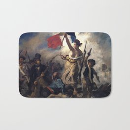 Liberty Leading the People by Eugène Delacroix (1830) Bath Mat | French, Goddessofliberty, Liberty, Eugenedelacroix, Julyrevolution, Delacroix, Libertyleadingthepeople, Digital, Freedom, Vintage 